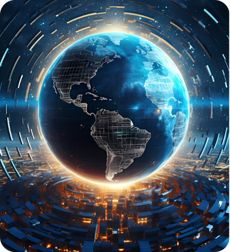 Globe with Technology